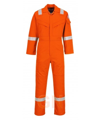 Buzo ignífugo y antiestático ligero color naranja