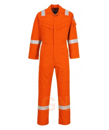 Buzo ignífugo, anti arco y antiestático muy grueso color naranja
