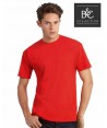 Camiseta de algodón manga corta y cuello redondo color rojo