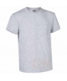 Camiseta manga corta de algodón de cuello redondo con bolsillo color Gris claro