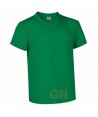 Camiseta cuello pico de manga corta Verde kelly