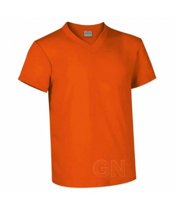 Camiseta cuello pico de manga corta Naranja