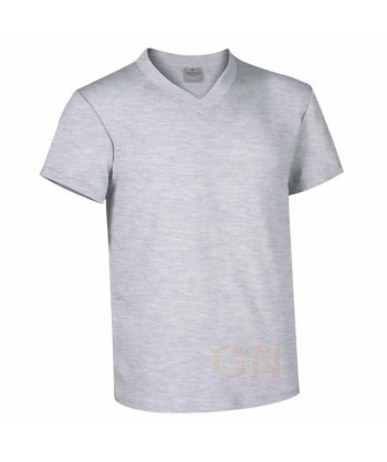 Camiseta cuello pico de manga corta Gris vigoré