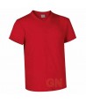 Camiseta cuello pico de manga corta Rojo
