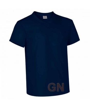 Camiseta cuello pico de manga corta Marino