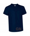 Camiseta cuello pico de manga corta Marino