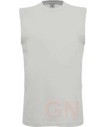 Camiseta unisex de algodón sin mangas Color blanco