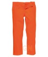 Pantalón ignífugo grueso color naranja