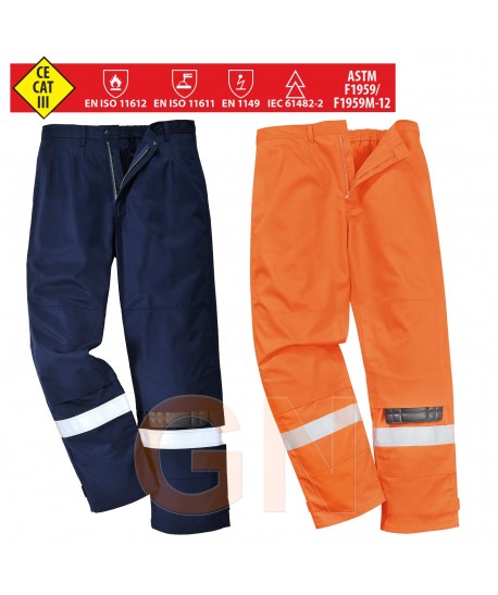 Pantalón ignífugo, antiestático y anti arco