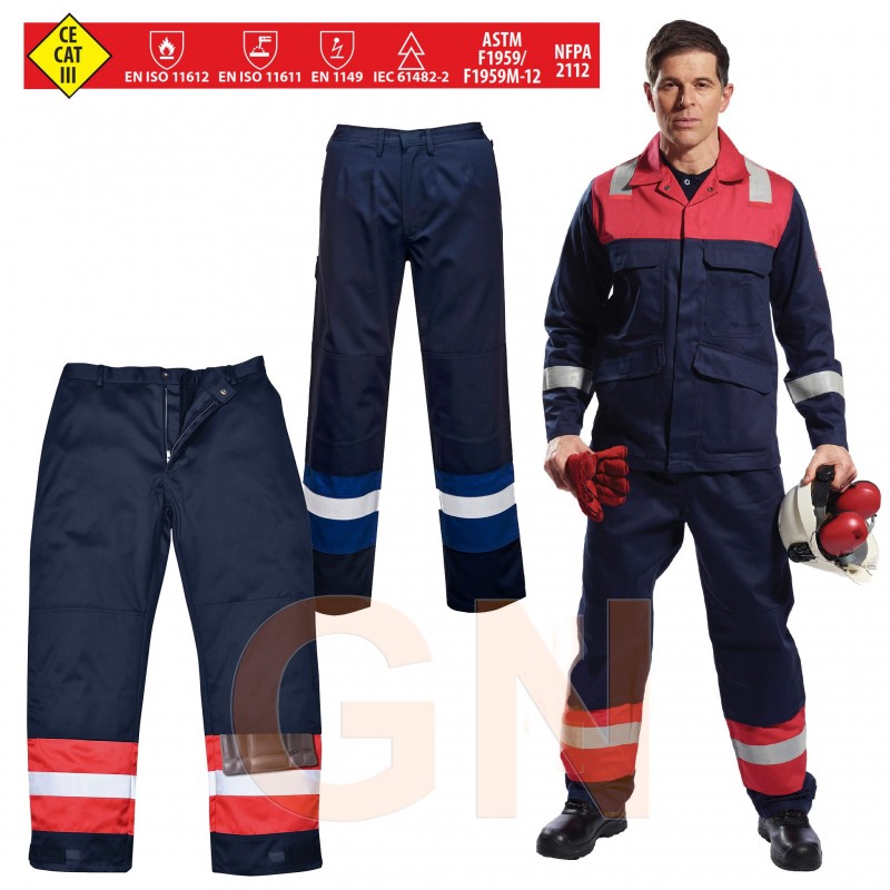 Pantalón ignífugo, antiestático y anti arco