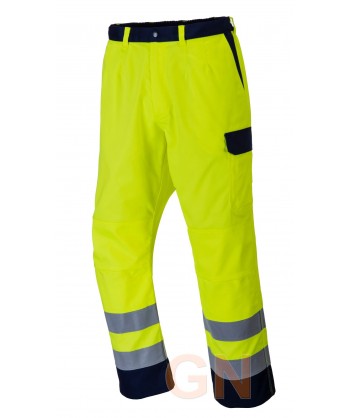 Pantalón ignífugo de alta visibilidad y antiestático color amarillo flúor. Portwest FR92