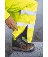 Pantalón con forro, ignífugo de alta visibilidad y antiestático color amarillo flúor