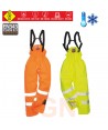 Pantalón con forro, ignífugo de alta visibilidad y antiestático color naranja flúor
