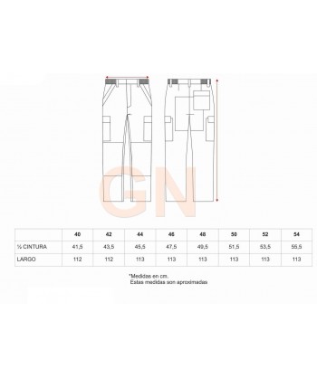 Pantalón de grueso ignífugo y antiestático color marino