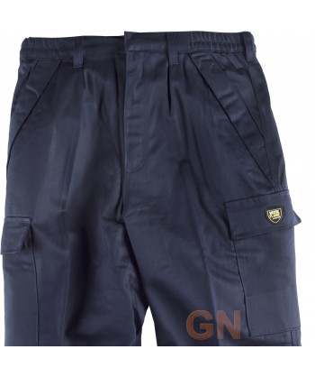 Pantalón grueso ignífugo y antiestático color marino