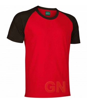 Camiseta bicolor de algodón manga ranglan