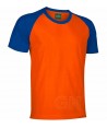 Camiseta bicolor de algodón manga ranglan
