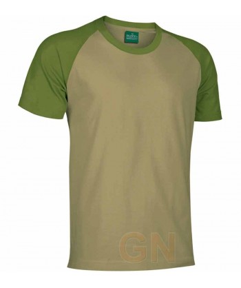 Camiseta bicolor de algodón manga ranglan