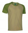 Camiseta bicolor de algodón manga ranglan