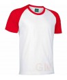 Camiseta bicolor de algodón manga ranglan