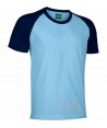 Camiseta bicolor de algodón manga ranglan