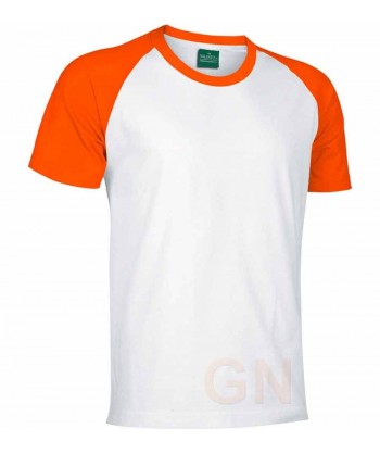 Camiseta bicolor de algodón manga ranglan
