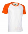 Camiseta bicolor de algodón manga ranglan
