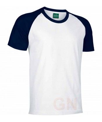 Camiseta bicolor de algodón manga ranglan