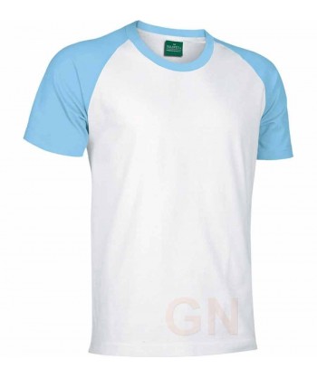 Camiseta bicolor de algodón manga ranglan