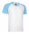 Camiseta bicolor de algodón manga ranglan