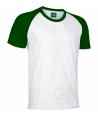 Camiseta bicolor de algodón manga ranglan