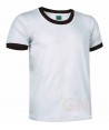 Camiseta de algodón de manga corta bicolor Color blanco/negro