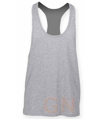 Camiseta de tirantes finos para hombre color gris