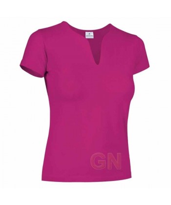 Camiseta manga corta y cuello pico
