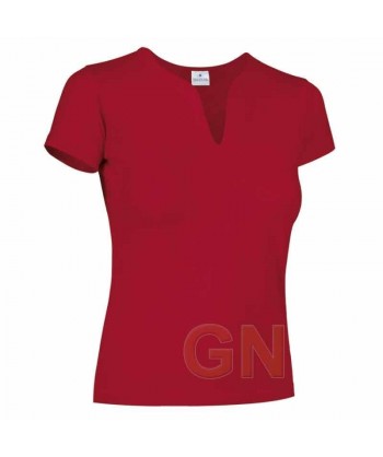Camiseta manga corta y cuello pico