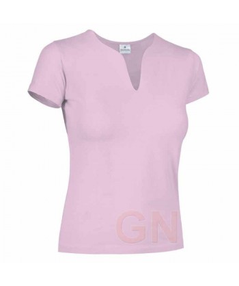 Camiseta manga corta y cuello pico