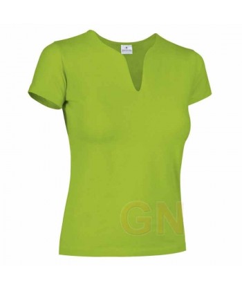 Camiseta manga corta y cuello pico