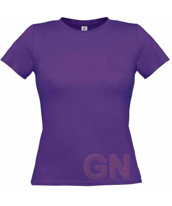Camiseta manga corta para mujer Color púrpura