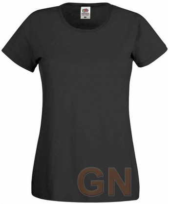 Camiseta manga corta de Fruit of the Loom para mujer Color negro