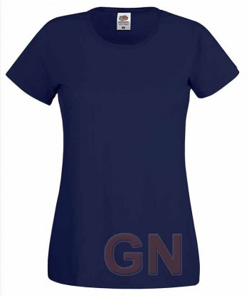 Camiseta manga corta de Fruit of the Loom para mujer Color marino