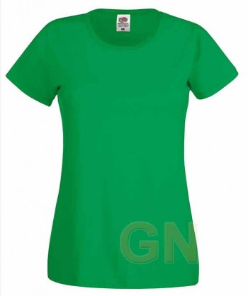 Camiseta manga corta de Fruit of the Loom para mujer Color verde kelly