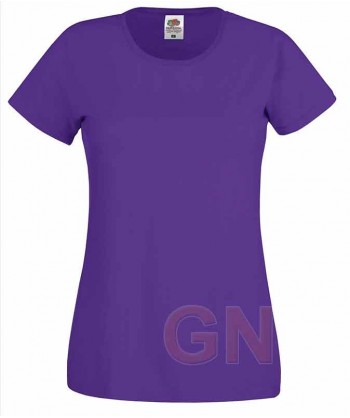 Camiseta manga corta de Fruit of the Loom para mujer Color púrpura