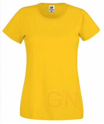 Camiseta manga corta de Fruit of the Loom para mujer Color girasol