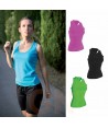 Camiseta transpirable de tirantes para mujer color celeste