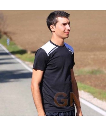 Camiseta transpirable de manga corta y cuello redondo para deporte