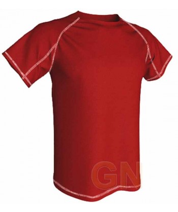 Camiseta transpirable con costuras a contraste y manga corta