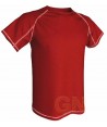 Camiseta transpirable con costuras a contraste y manga corta