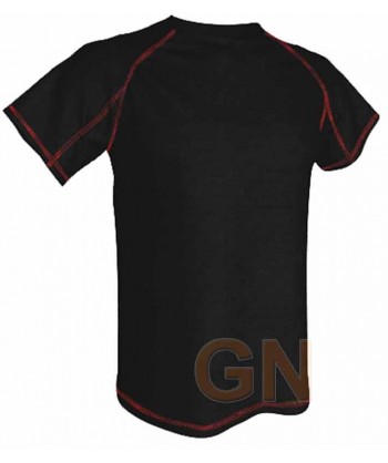 Camiseta transpirable con costuras a contraste y manga corta
