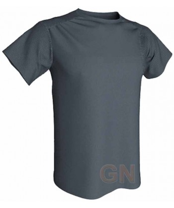 Camiseta deportiva transpirable de manga corta y cuello redondo