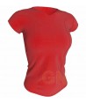 Camiseta económica transpirable, entallada y transpirable para mujer